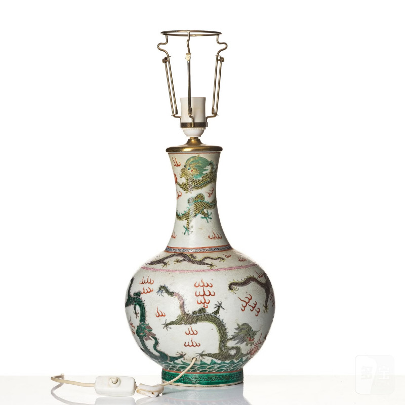 An enamelled 'nine dragon' vase, - 图4